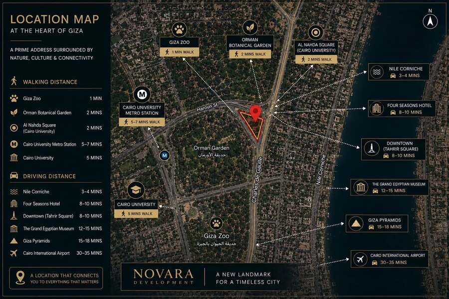 موقع أبراج جيزة داون تاون Giza Downtown